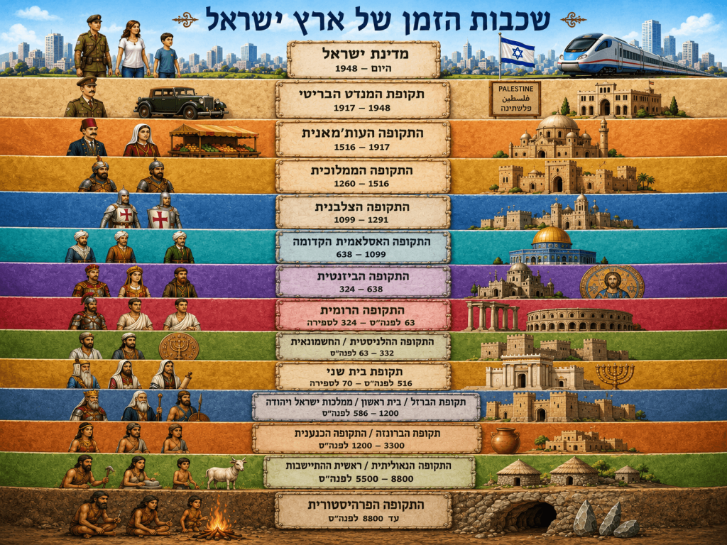 שאלות טריוויה וציר זמן של ישראל