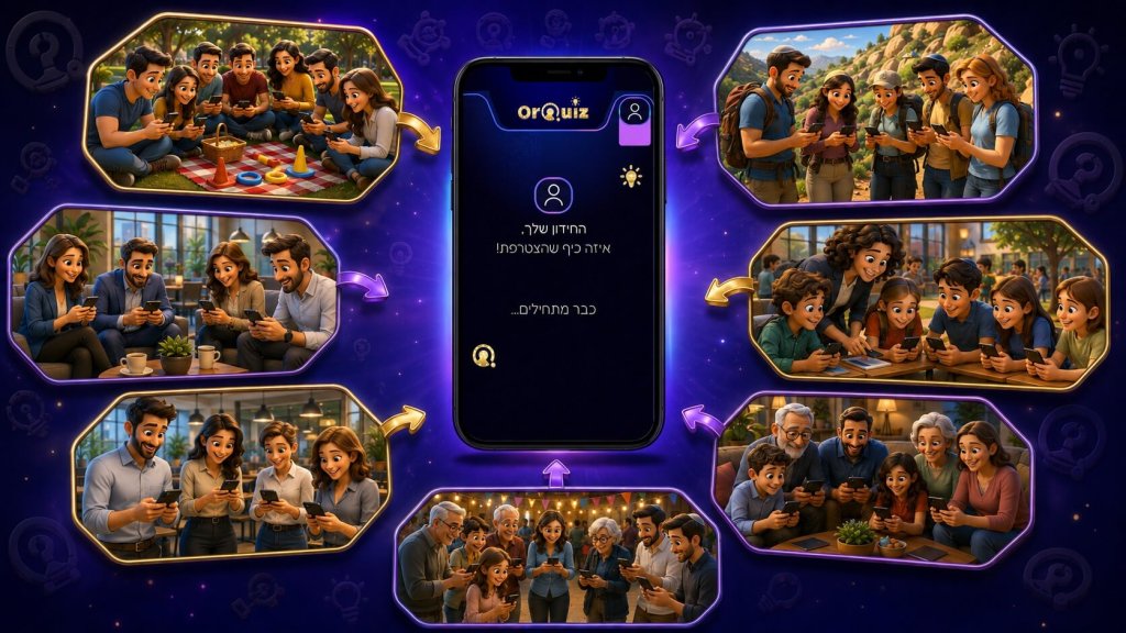 OrQuiz פותחת מגוון רחב של מקומות להפעלת קבוצה בלי ציוד