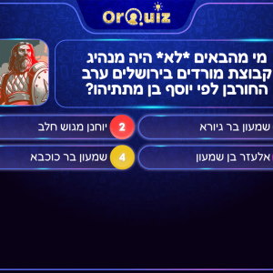 חידון ירושלים- פורענות ונחמה