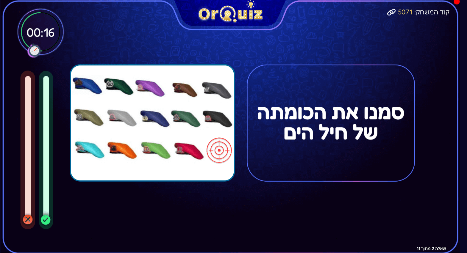 שאלת סימון מקום - בחירת הכומתה הנכונה