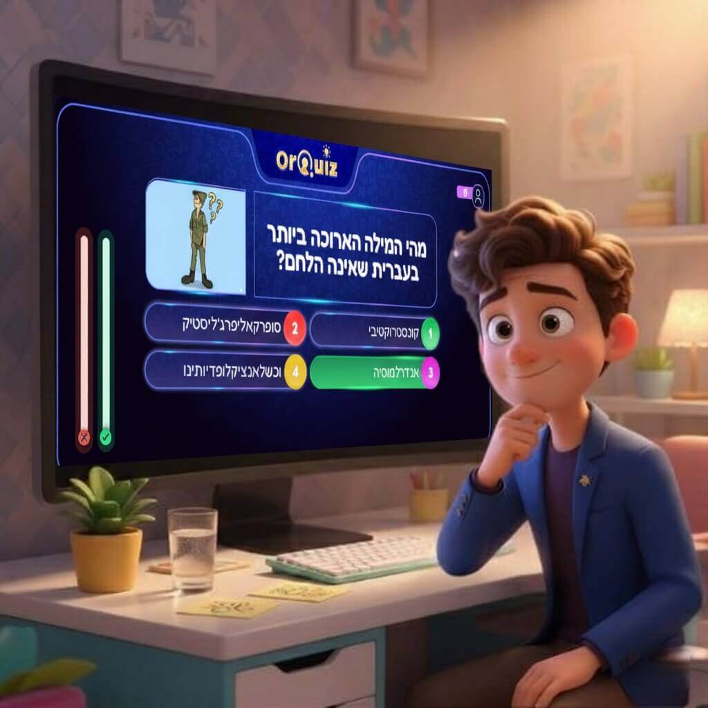התאמנו על מילים מסובכות לפני הפעלת החידון לקבוצה גדולה